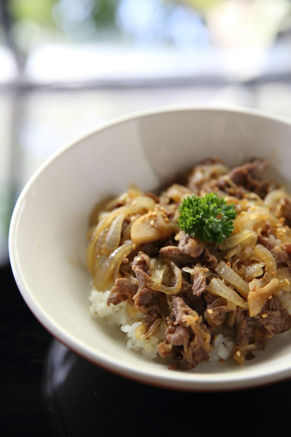 Japanese Simmered Beef and Rice Bowls